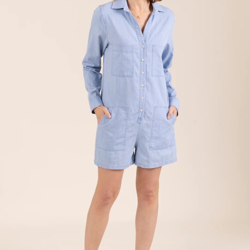 Light Blue Denim Jumpsuit